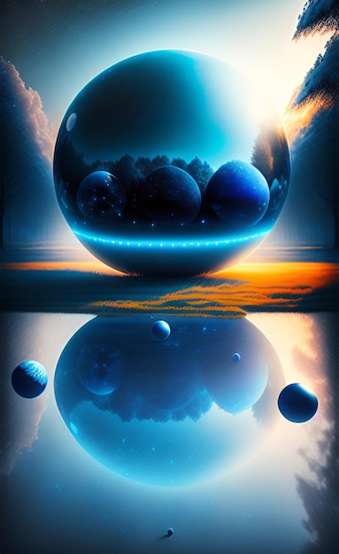 blue colored spheres