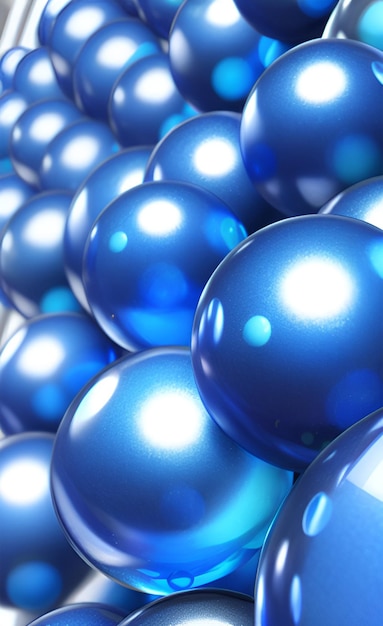 blue colored spheres