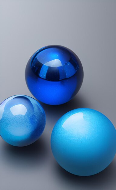 blue colored spheres