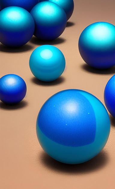 blue colored spheres