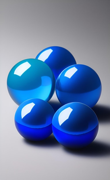 blue colored spheres