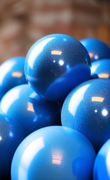 blue colored spheres