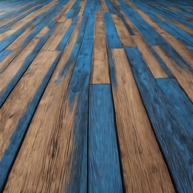 Blue colored wooden textured flooring background