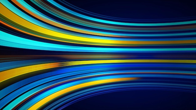 Blue colorful abstract background with moving lines for fiber optic network