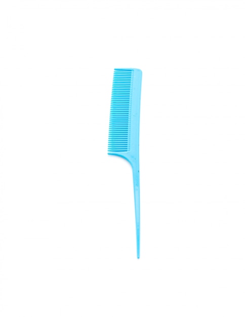 blue comb on white