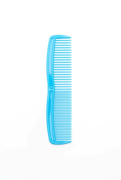 blue comb on white