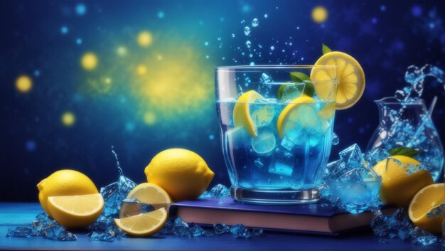 Blue cool lemonade