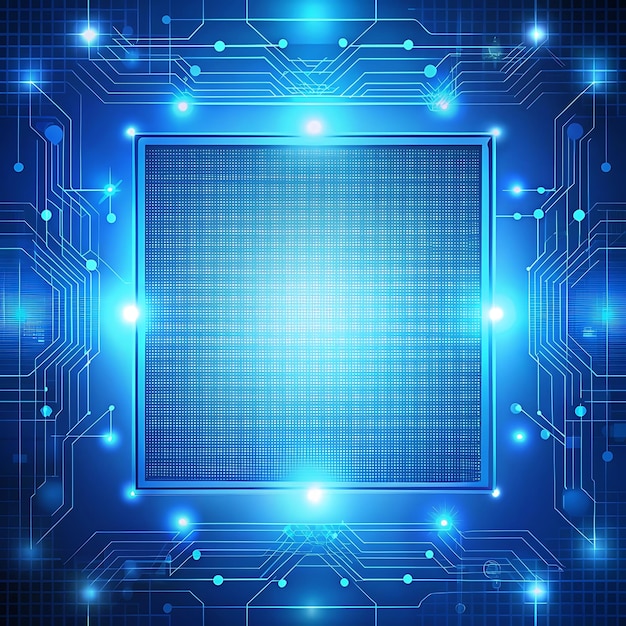 Blue cope space digitale achtergrond Ai gegenereerd