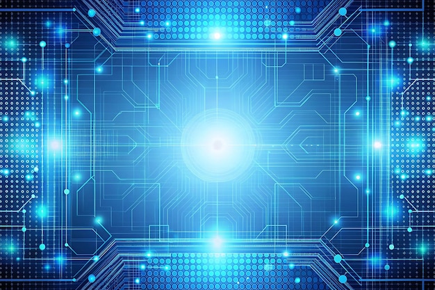 Blue cope space digitale achtergrond Ai gegenereerd
