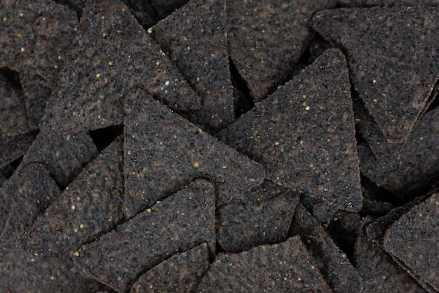 Photo the blue corn chips from fresh cooked corn