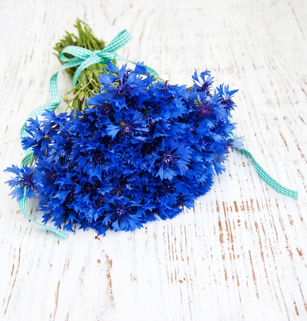 Blue cornflowers