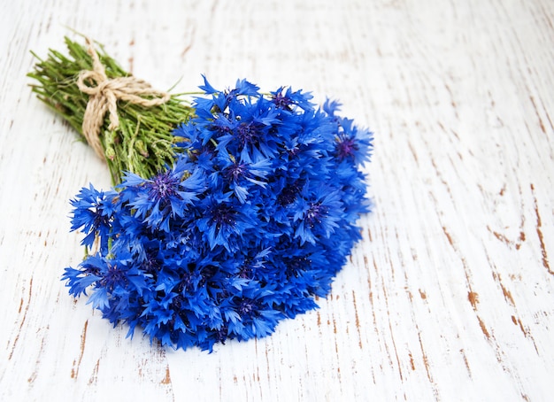 Blue cornflowers