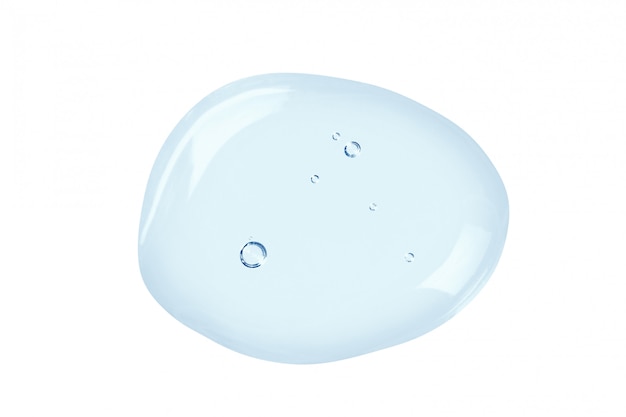 Struttura blu del gel cosmetico con le bolle