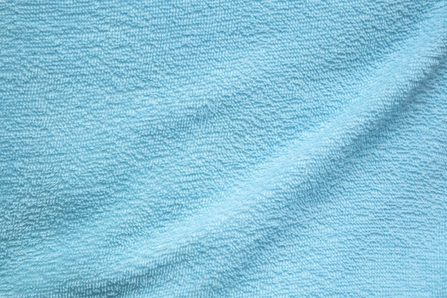 Photo blue cotton fabric towel texture abstract background