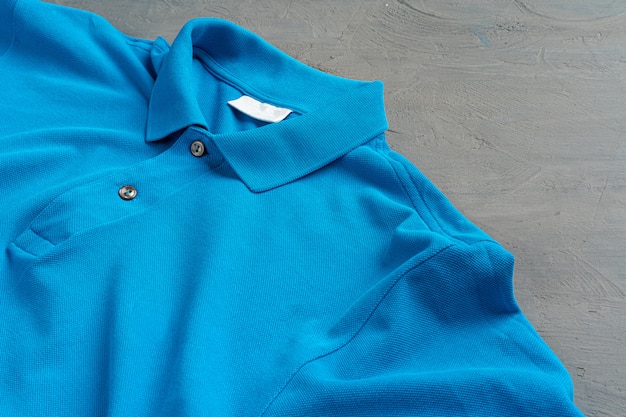 Blue cotton polo t-shirt