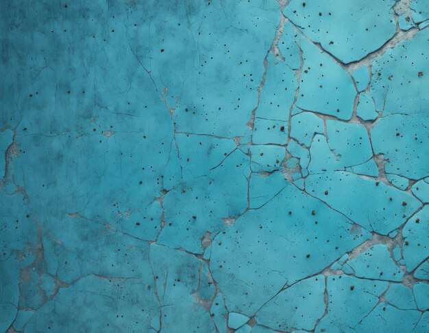 Photo blue cracked wall background