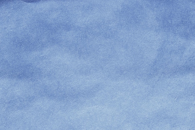 Blue crumpled kraft paper background texture