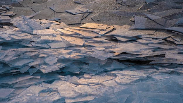 A blue crushed ice pattern background close up