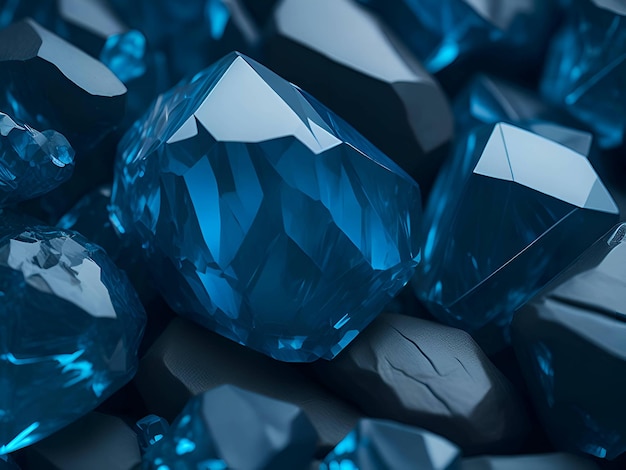 blue crystal stones