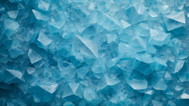 Blue crystals background Closeup shot