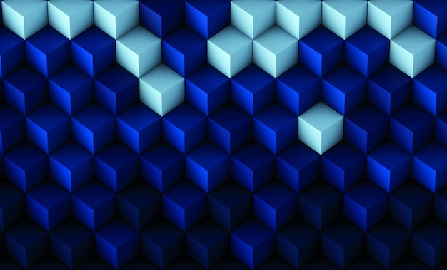 Photo blue cubes background