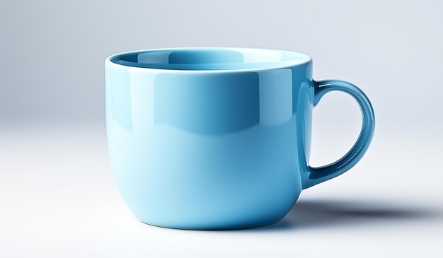 Photo blue cup of tea or coffee ai generated