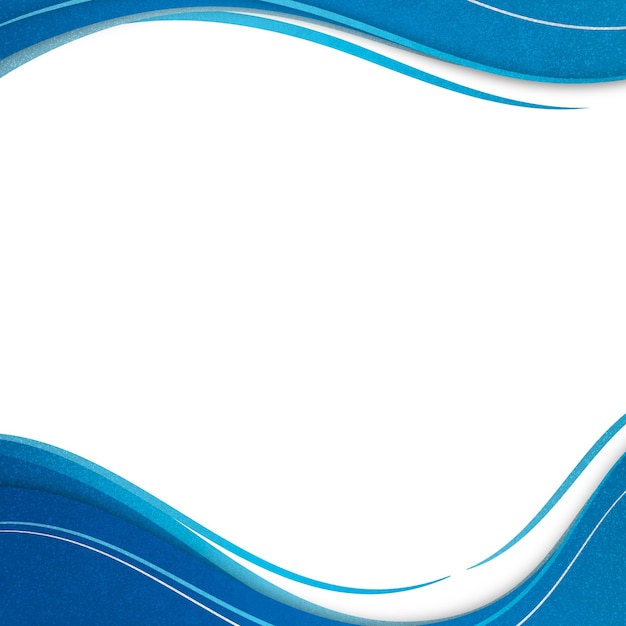blue curve frame template design element