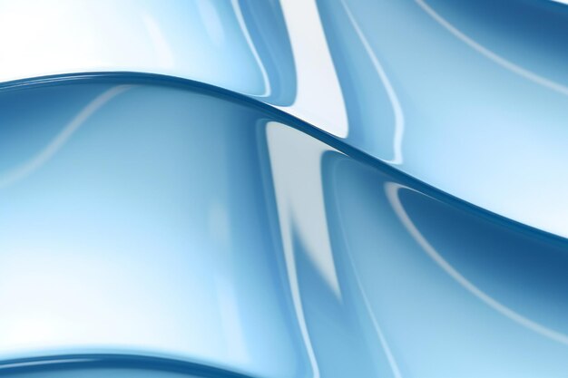 Синее гнутое стекло на белом фоне мягкая текстура легкой пленки