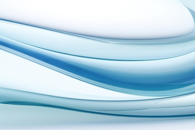 Foto vetro curvo blu su sfondo bianco pellicola morbida texture leggera