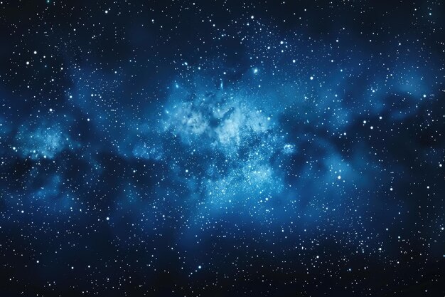 많은 별이 있는 파란색 어두운 밤하늘 은하계 우주 배경