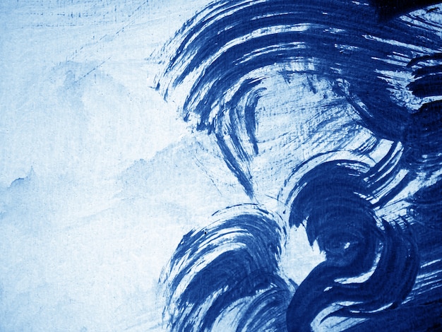 blue dark oil paint abstract background.