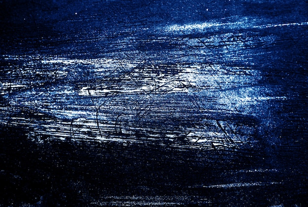 Blue dark and white brush  stroke texture abstract background.