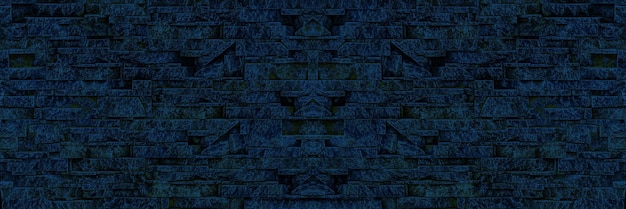 Blue decorative stone panoramic
