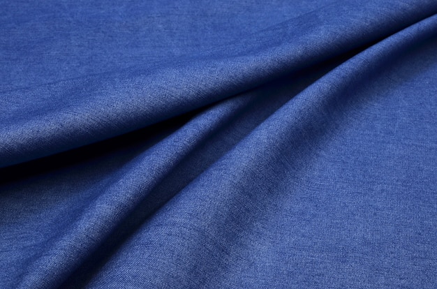 Blue denim fabric