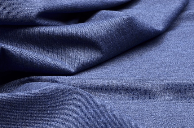 Blue denim fabric