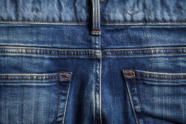 Blue denim jeans textuur Ai Close-up