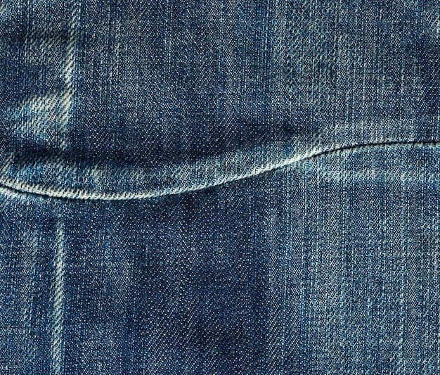 Blue denim texture close-up