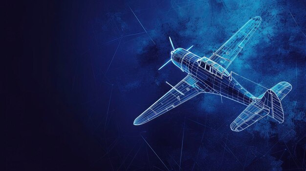 Photo blue design of an airplane