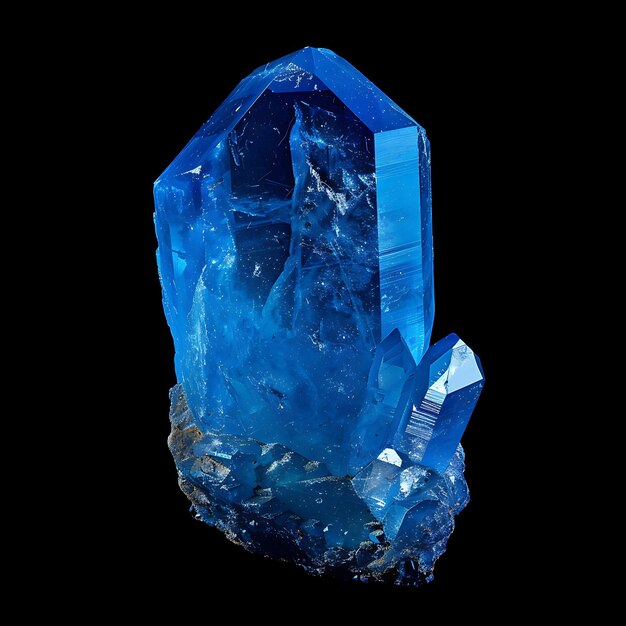 Photo a blue diamond is on a black background