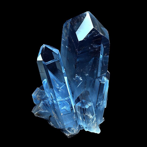 Photo a blue diamond is on a black background