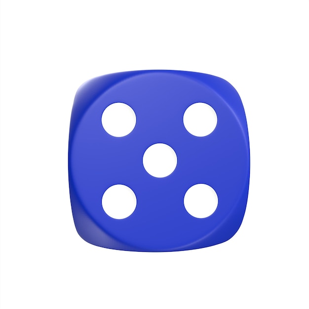 Photo blue dice 3d modelling