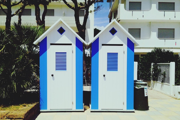 Blue door of house