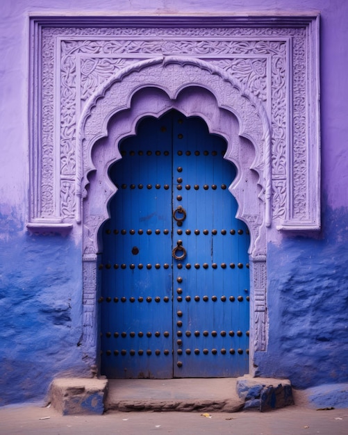 Blue door with arch from Morocco