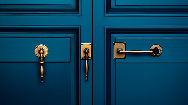 blue doors in the house