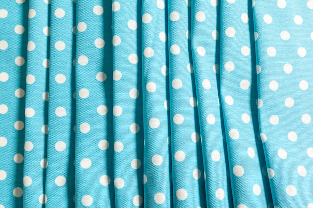 blue dotted tablecloth