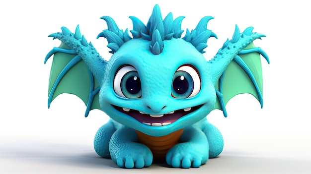 the blue dragon is a dragon with a big smile.