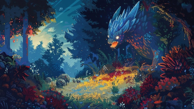 青いドラゴンは火を吐き強いみを持つ恐ろしい生き物ですべてのドラゴンの中で最も危険でしばしば悪と関連付けられていると言われています - ジャパ