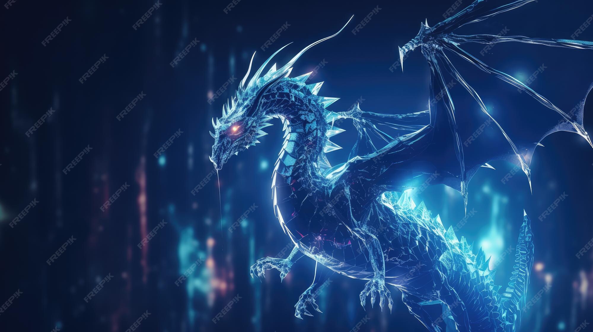 Premium Photo | Blue dragon Trending HD wallpaper 8K4K2K wallpaper