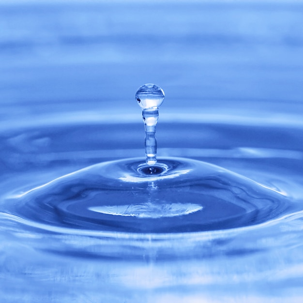 Blue drop water background