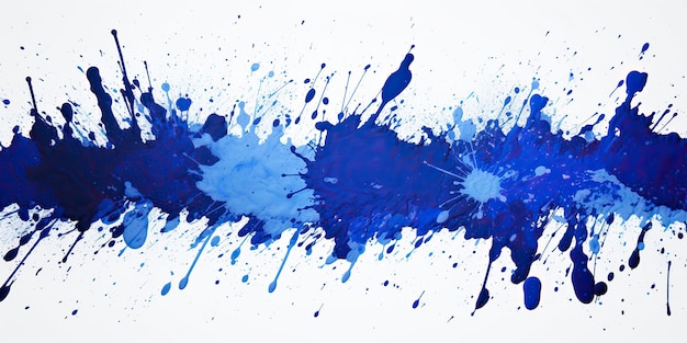 Blue drop watercolor splash paint draw ink graphic art Decoration background on paper